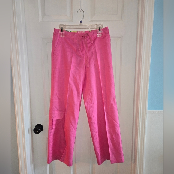 Lilly Pulitzer Vintage Pink Cotton Linen Blend Cargo Pants XS - Picture 12 of 12